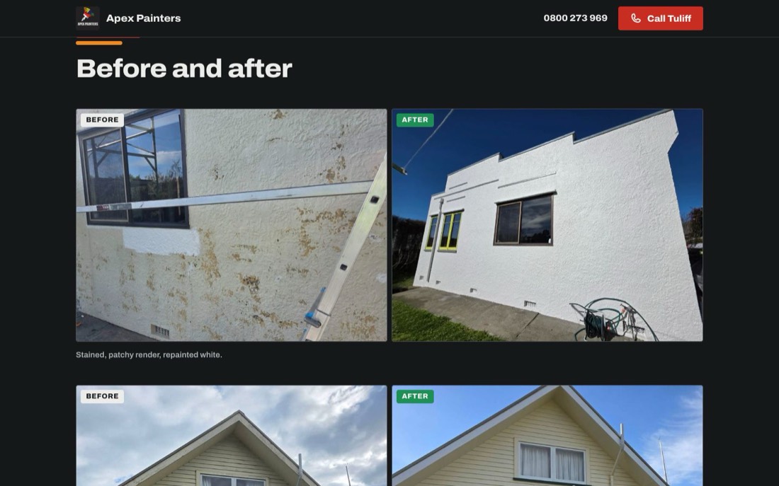 Apex Painters before and after
